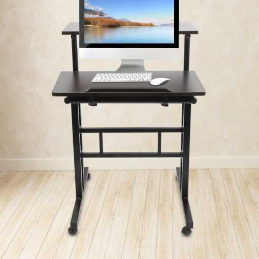 compact electric standing desk under 200 for small apartments with height adjustment product view 7