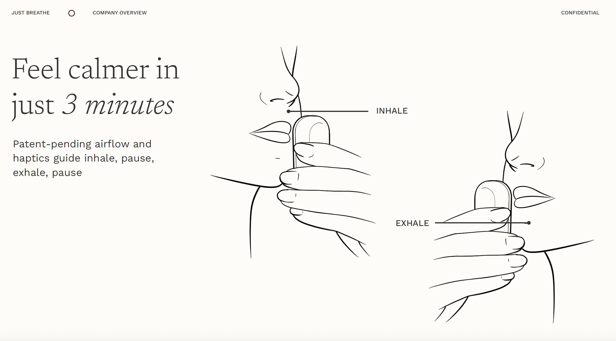 Inhale and exhale airflow explainer illustration