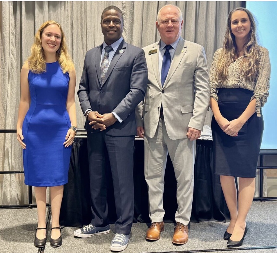 Professionals at formal civic event