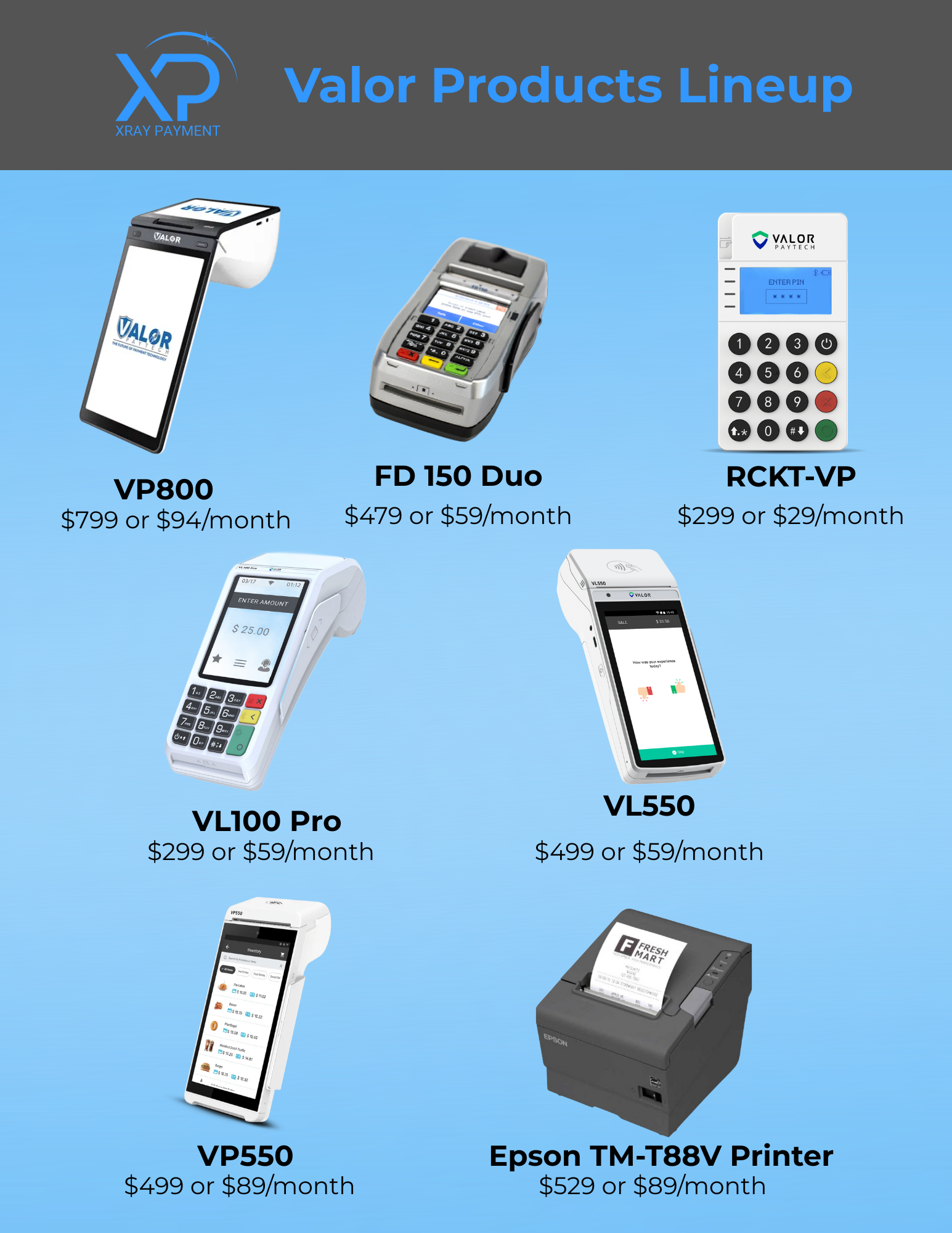 Valor Products Lineup