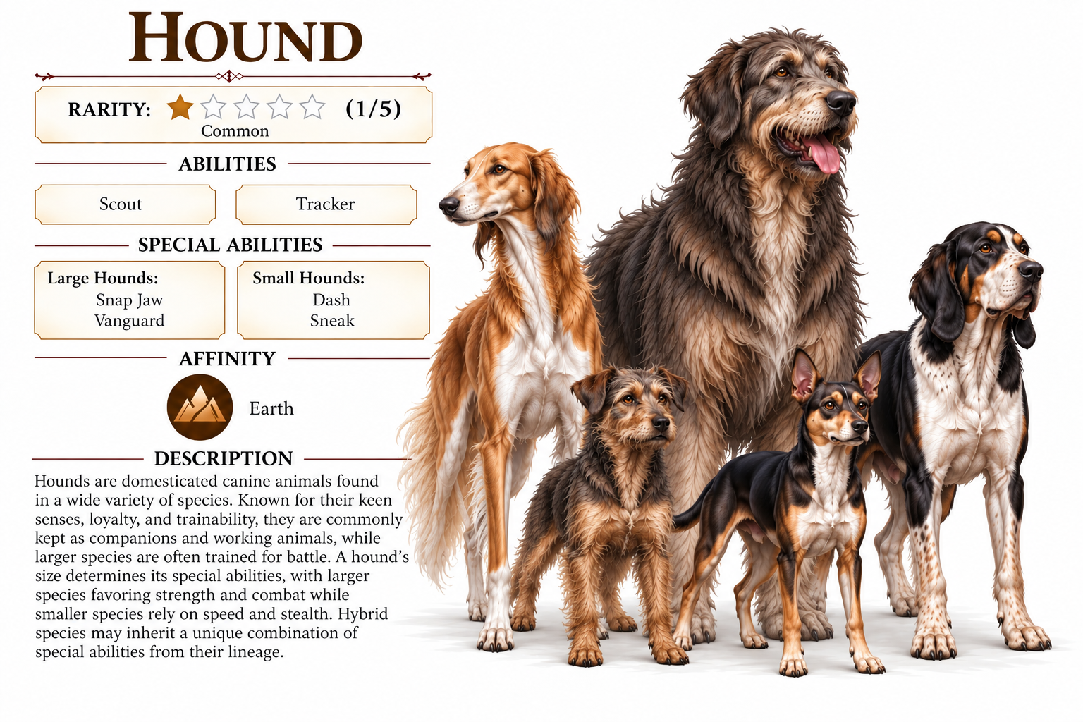 Hound creature card