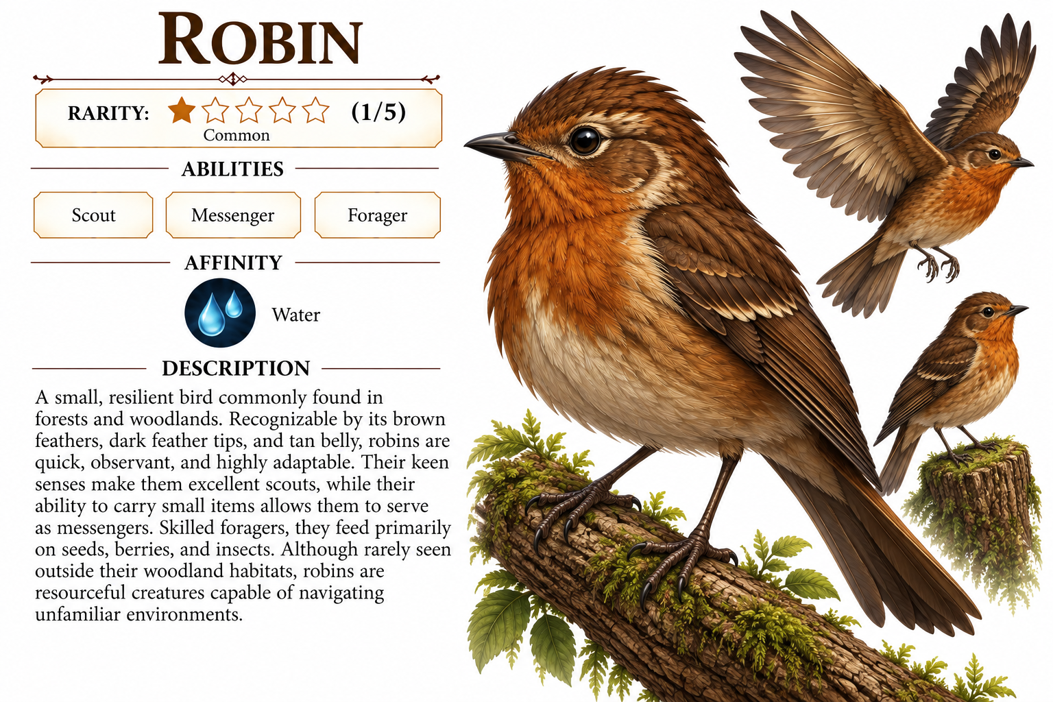 Robin creature card
