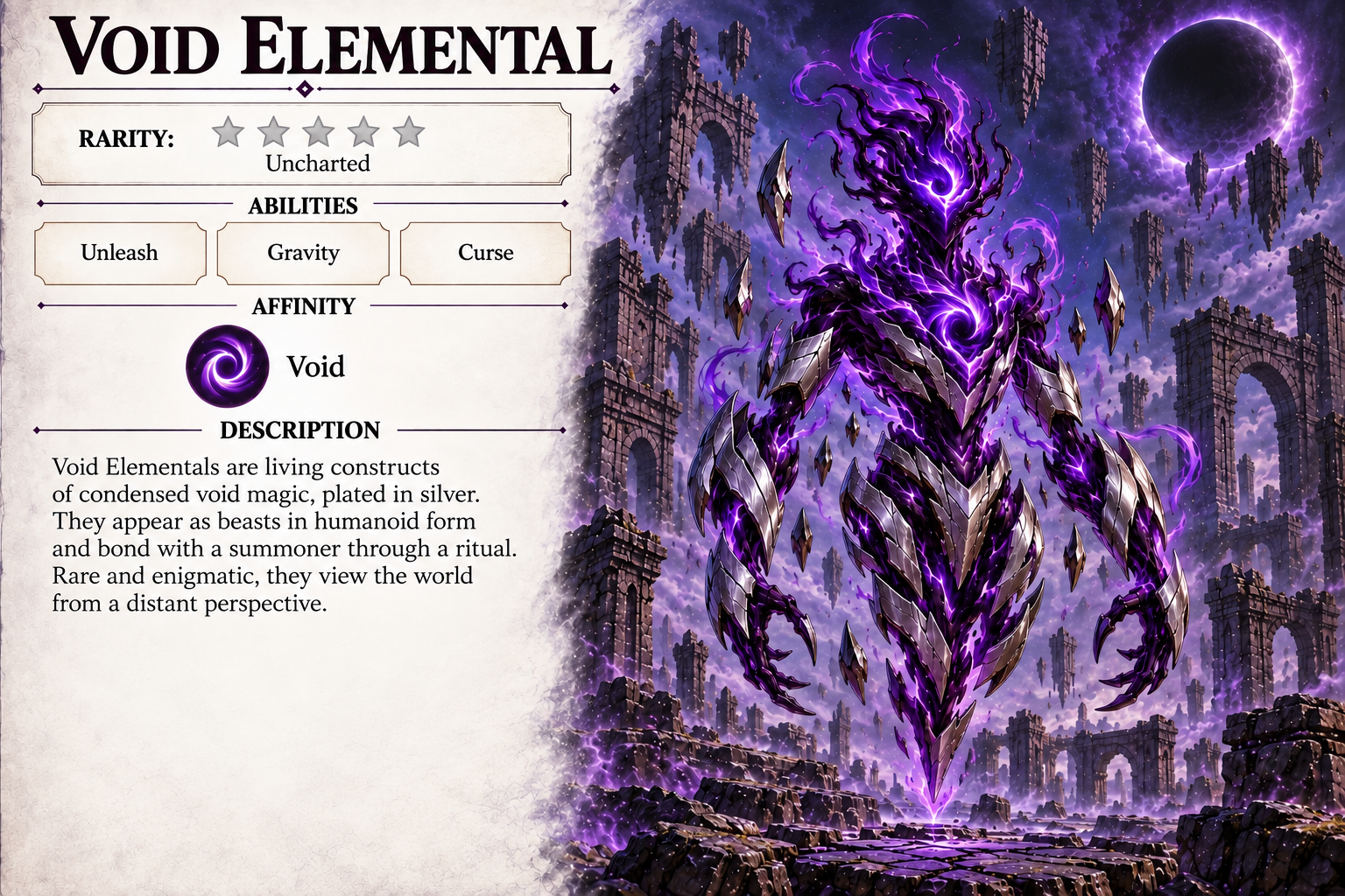 Void Elemental creature card