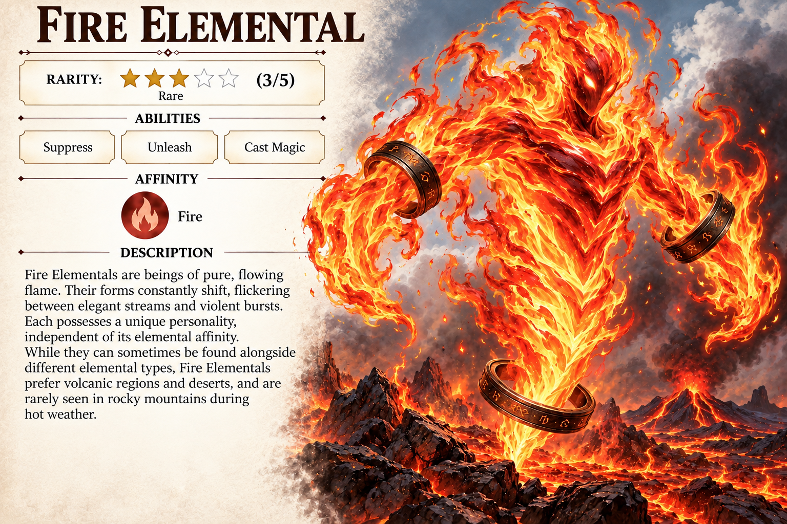 Fire Elemental creature card
