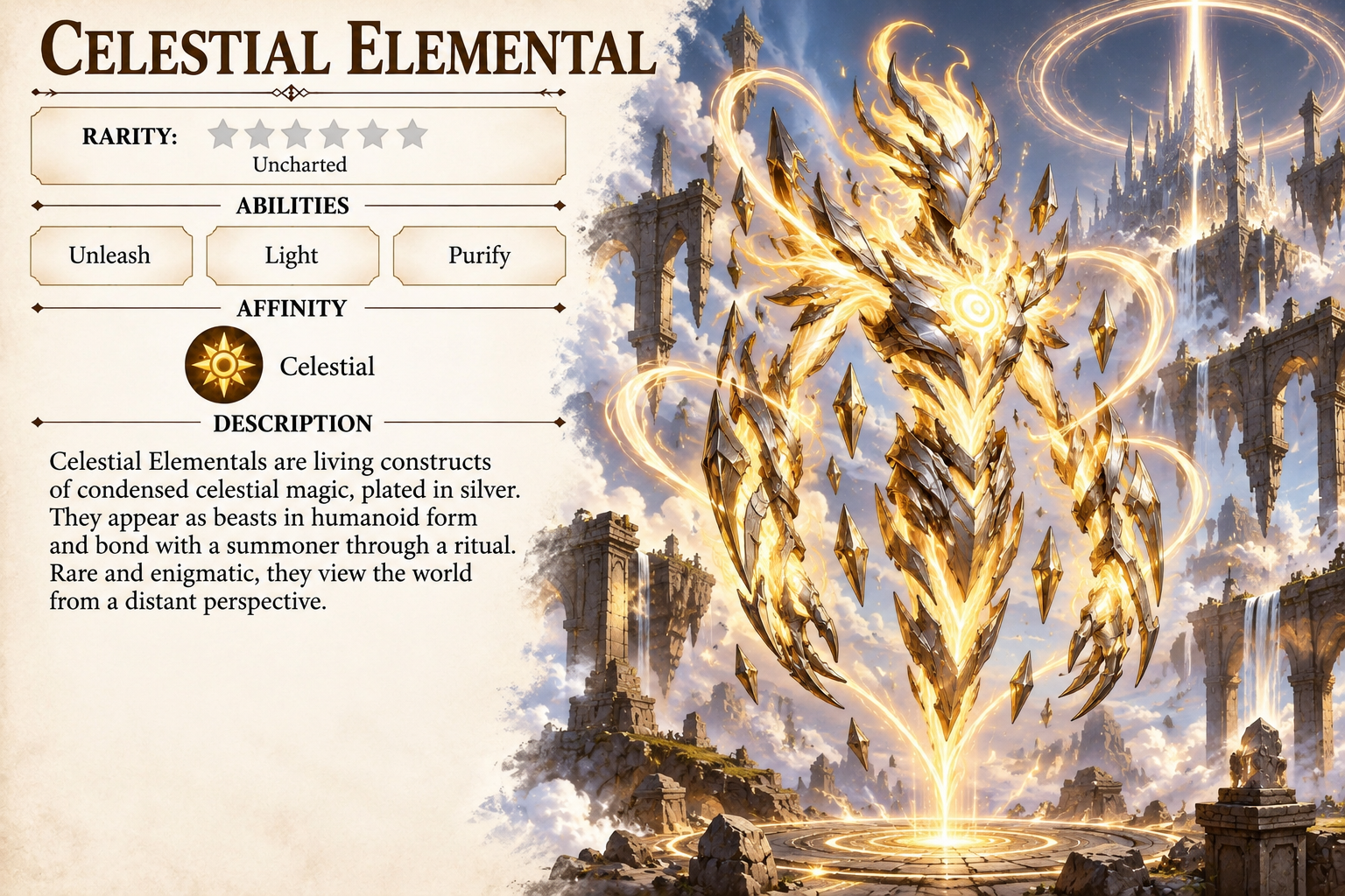 Celestial Elemental creature card