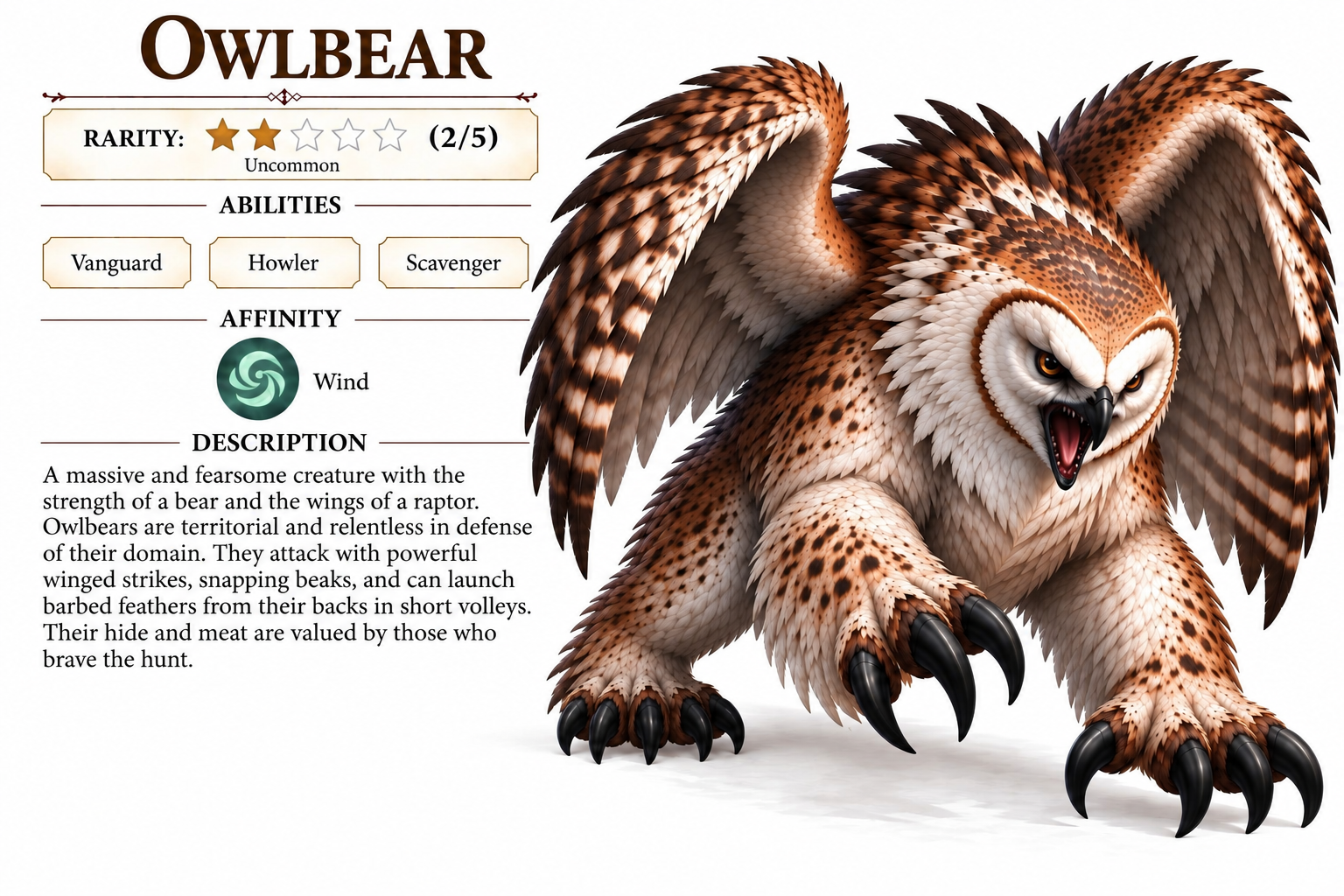 Owlbear creature card