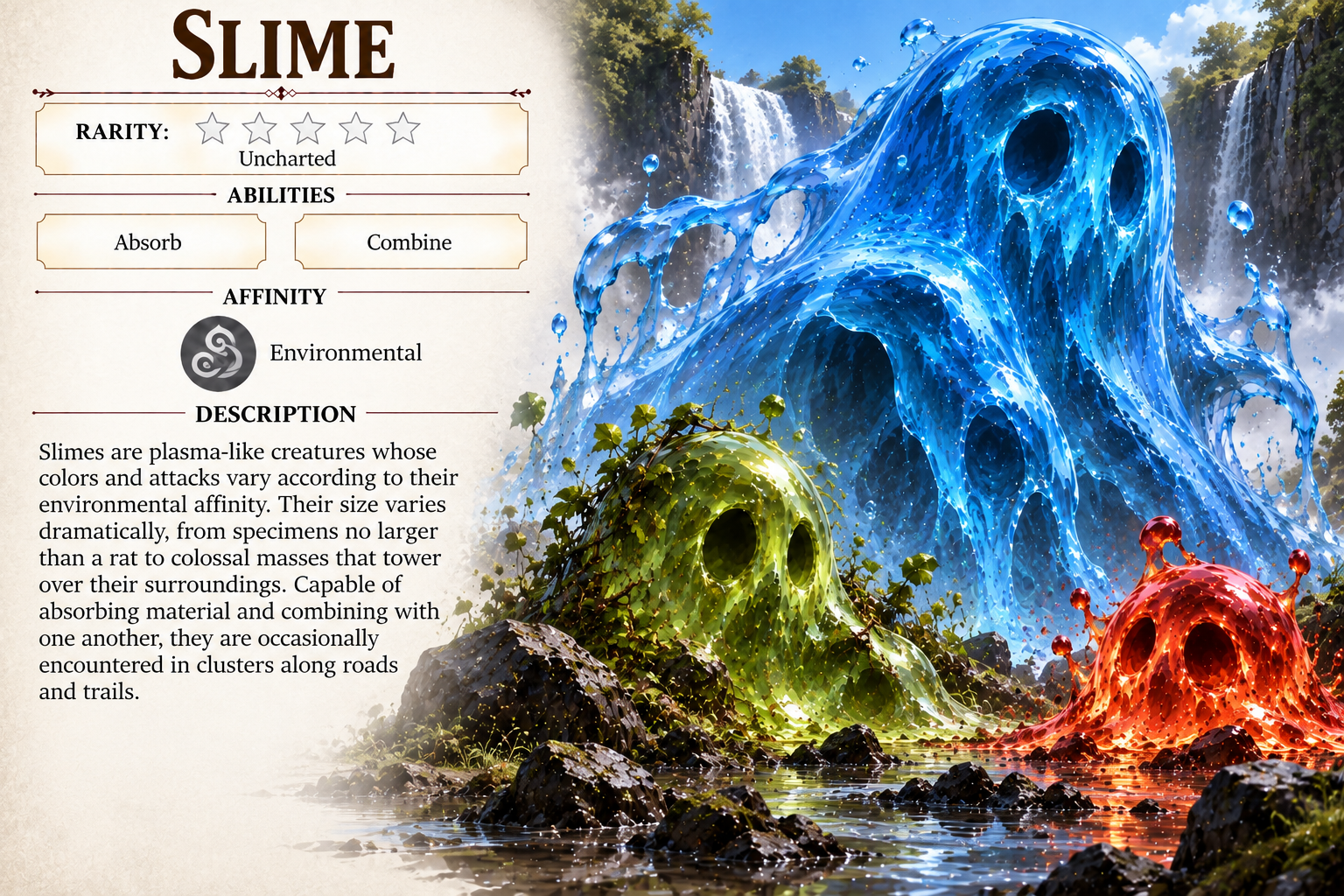 Slime creature card