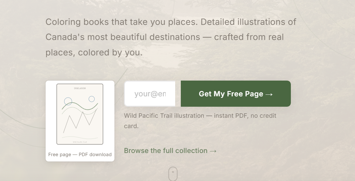 Wild Pacific Trail coloring page preview