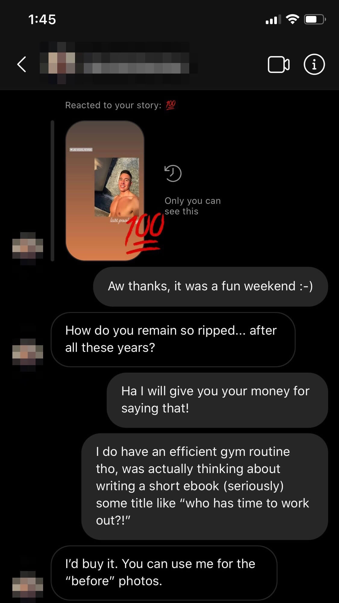 DM asking how Scott stays in shape