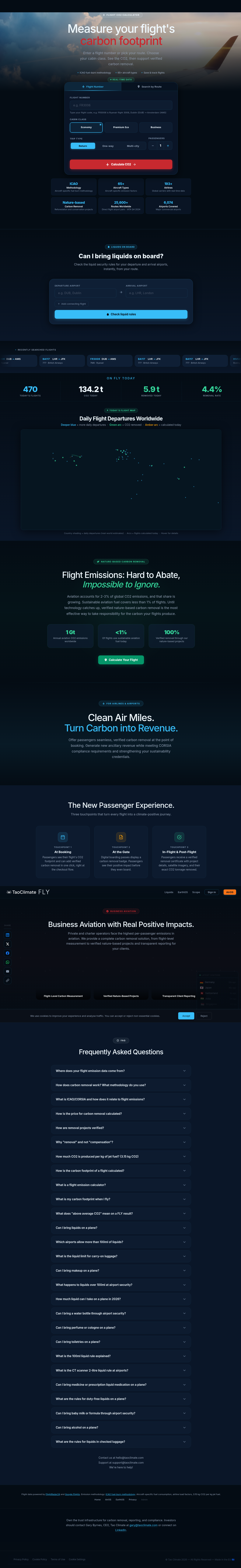 FLY flight carbon removal calculator - ICAO-certified CO2 calculation for 6,398+ airline routes