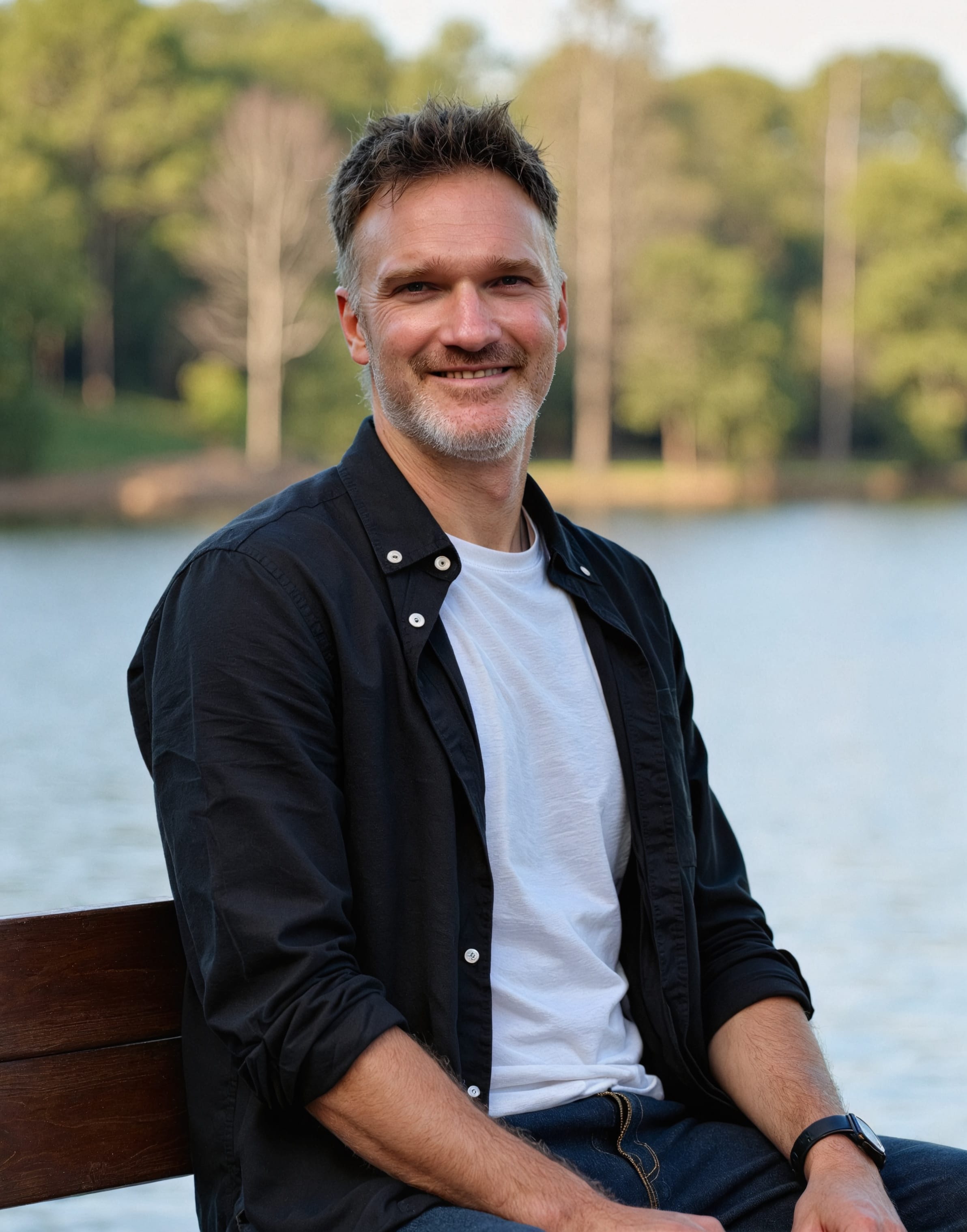 Maximilian Breboeck by the lake