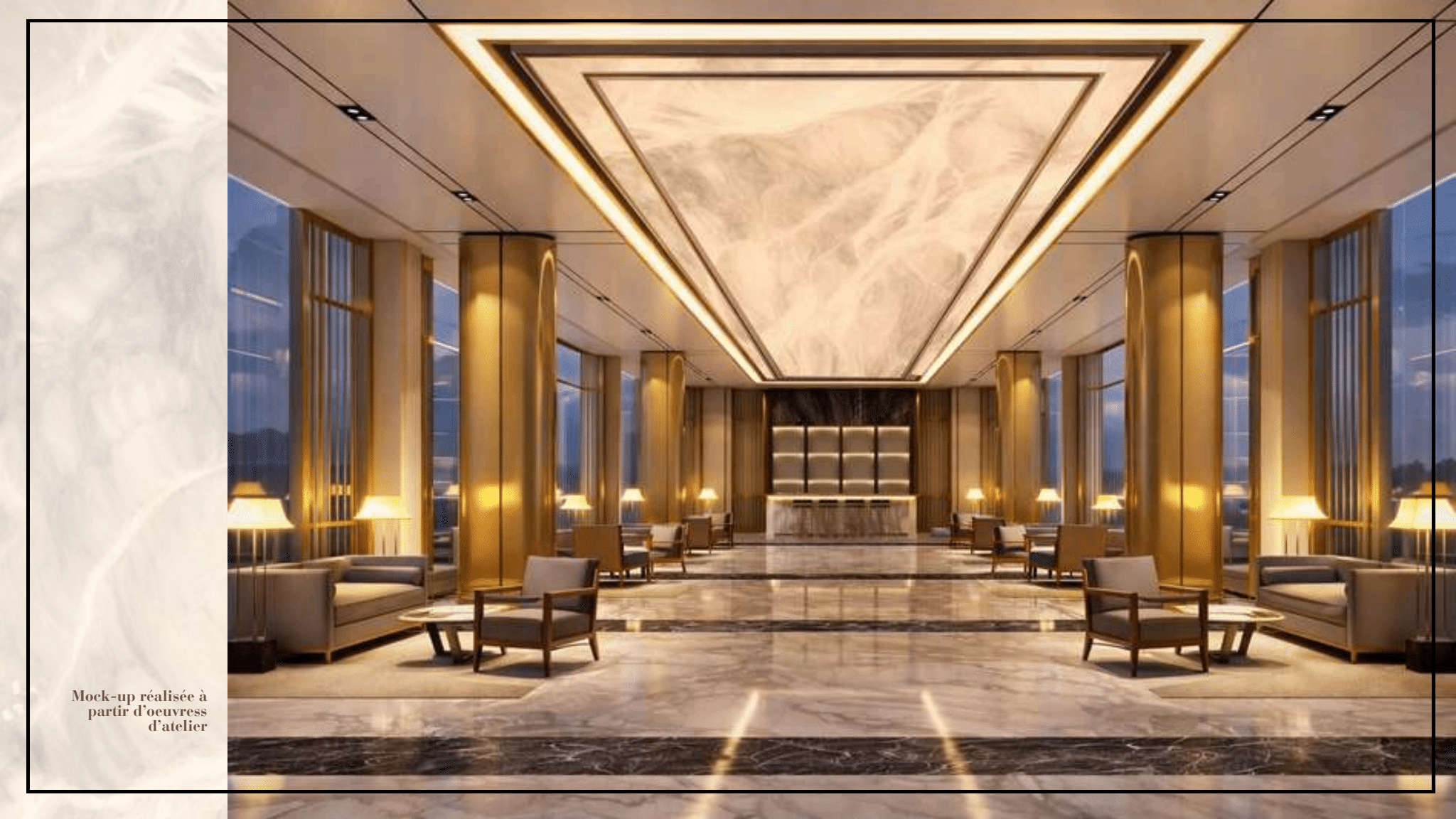 Interior fresco mockup