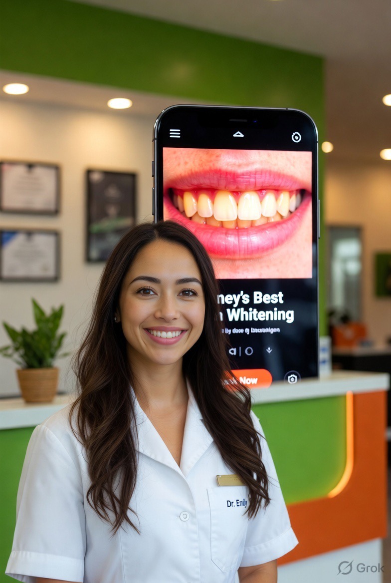 Dentist whitening ad example
