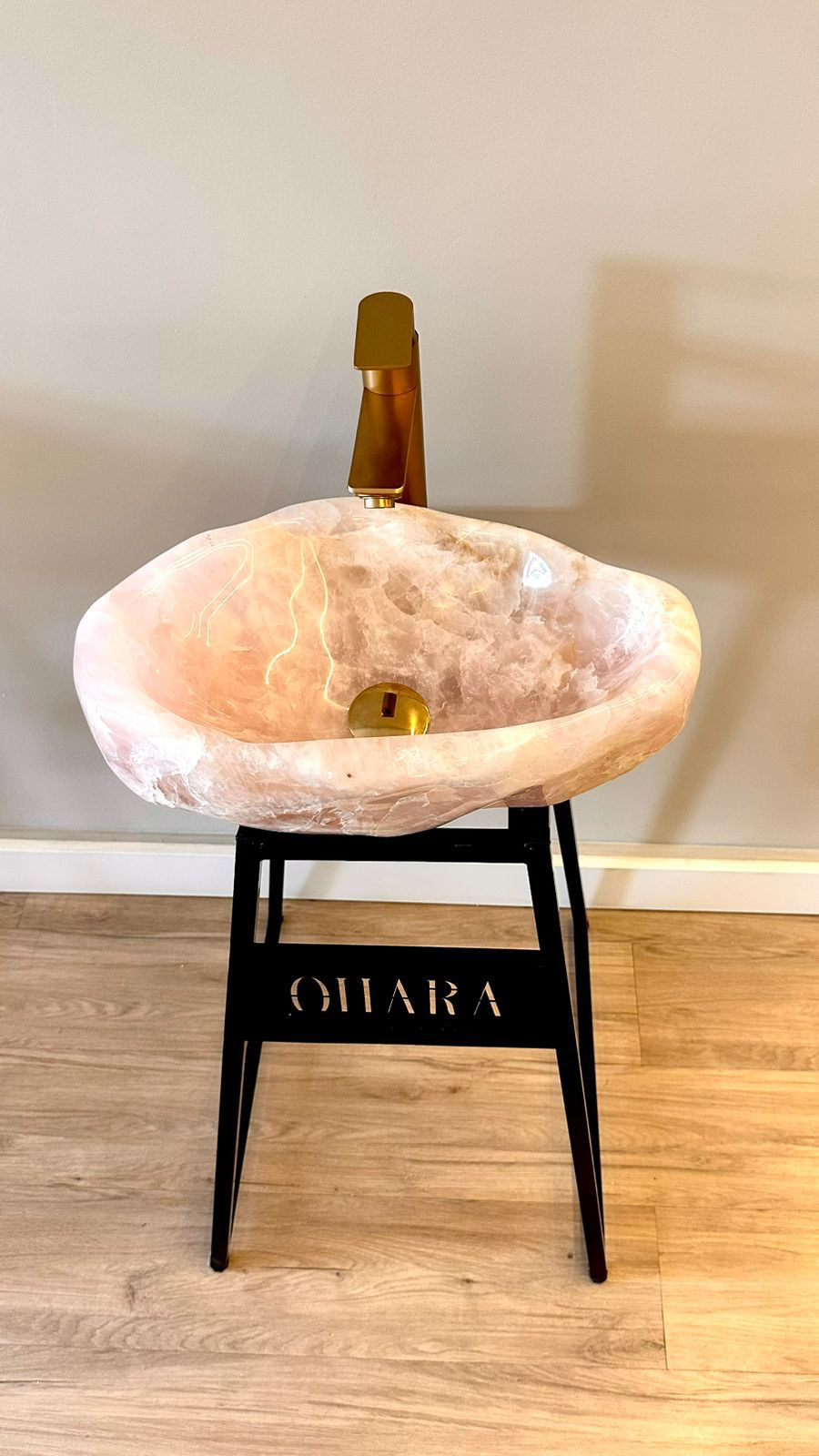 Rose Quartz Vessel Sink Organic
