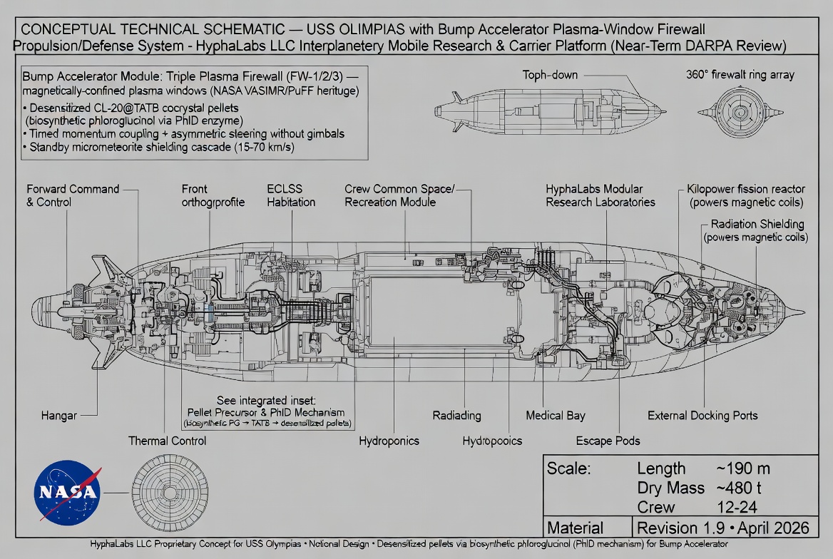 USS Olympias Rev 1.9 showing Pellet Precursor & PhlD Mechanism inset