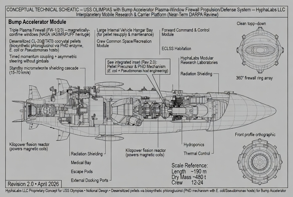 USS Olympias Rev 2.0 — Bump Accelerator Plasma-Window Firewall Propulsion/Defense System cutaway