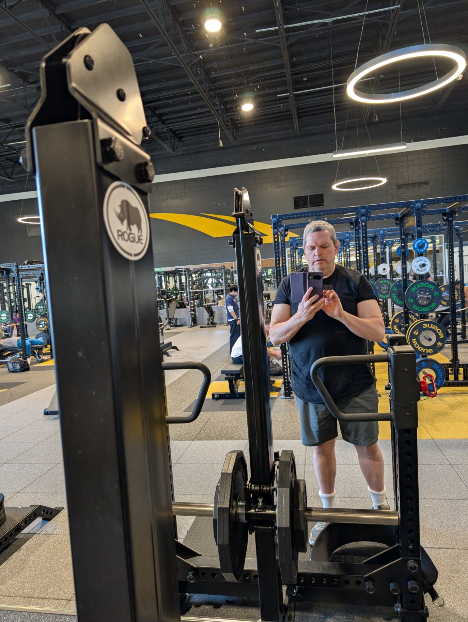 Bob at the Rogue Rhino Belt Squat Machine at LA Fitness Bellevue