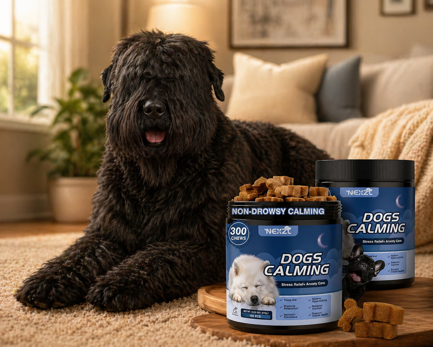 Brenna — black curly dog