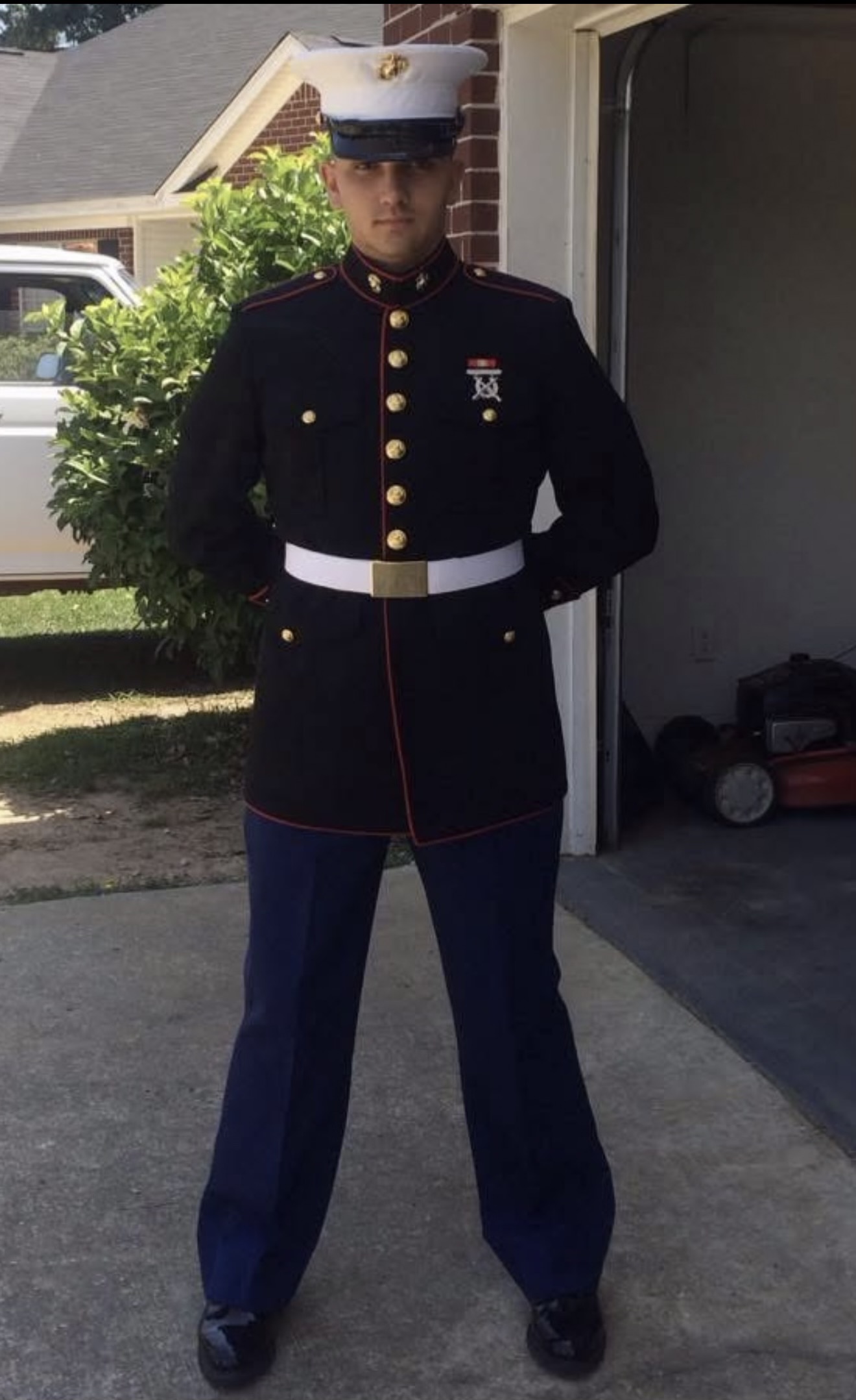 Christian Jury in Marine Corps dress blues