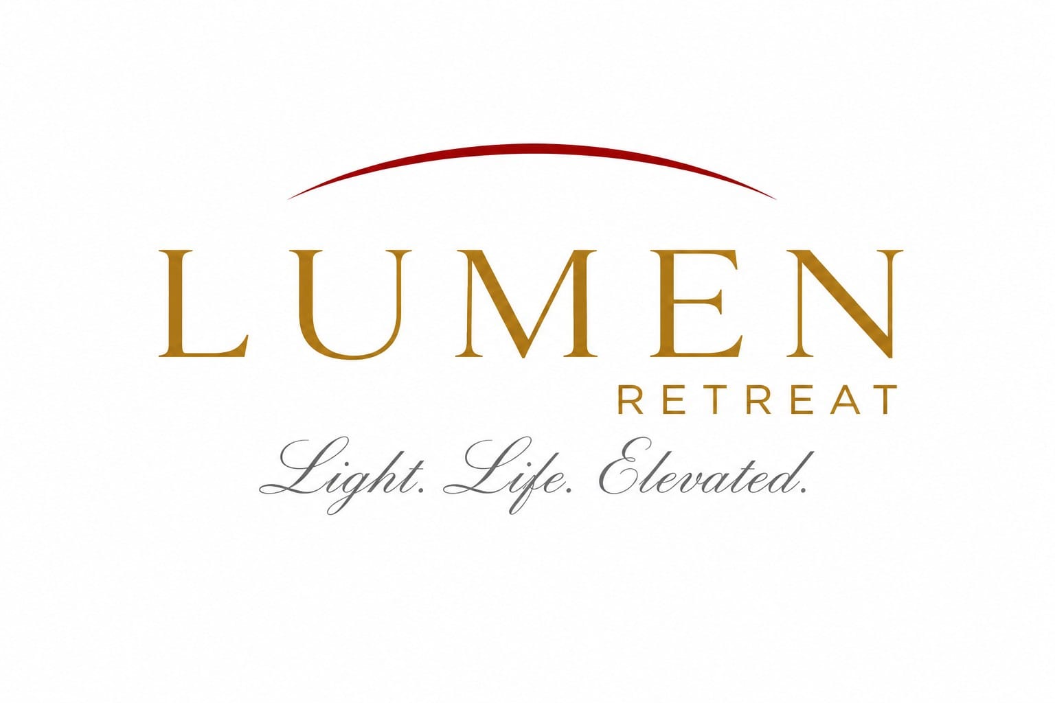 Lumen Retreat logo with the tagline “Light. Life. Elevated.”