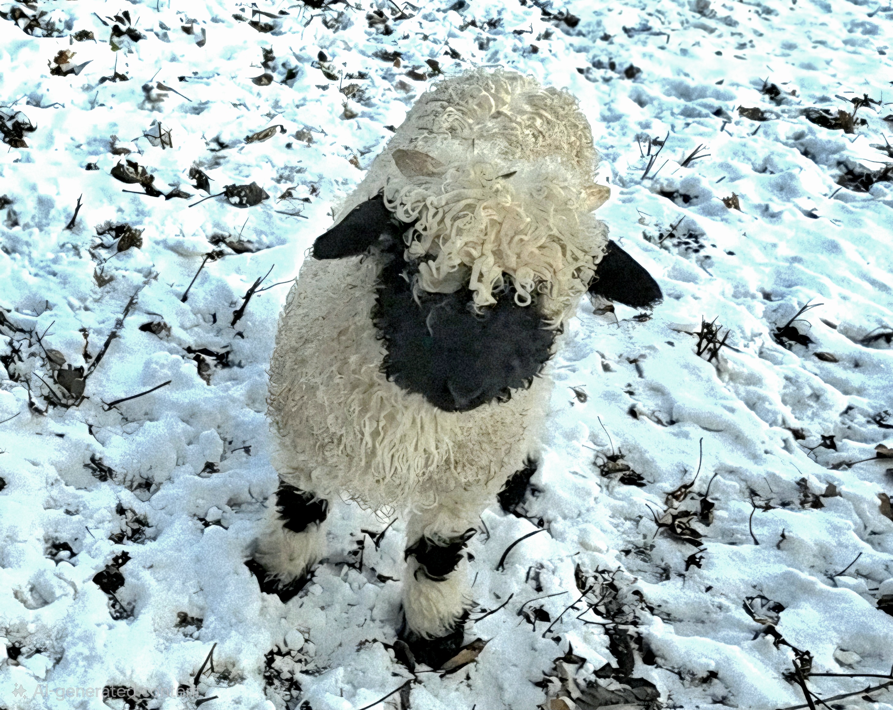 Maverick the Valais Blacknose lamb