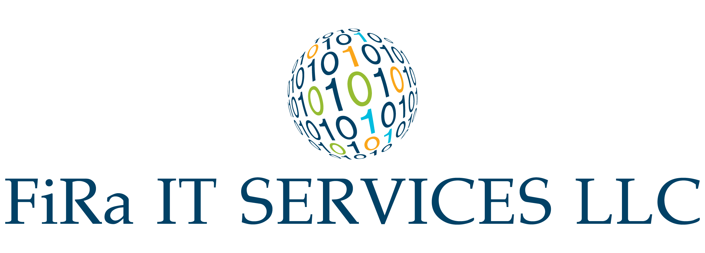 FiRa IT Services logo with a colorful digital globe above the company name
