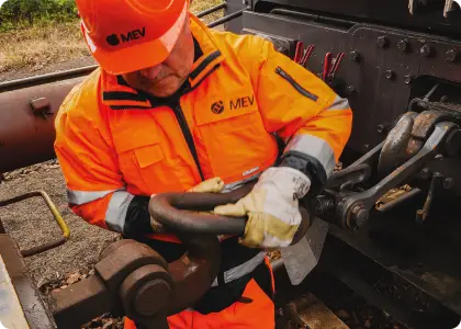 MEV medewerker in actie