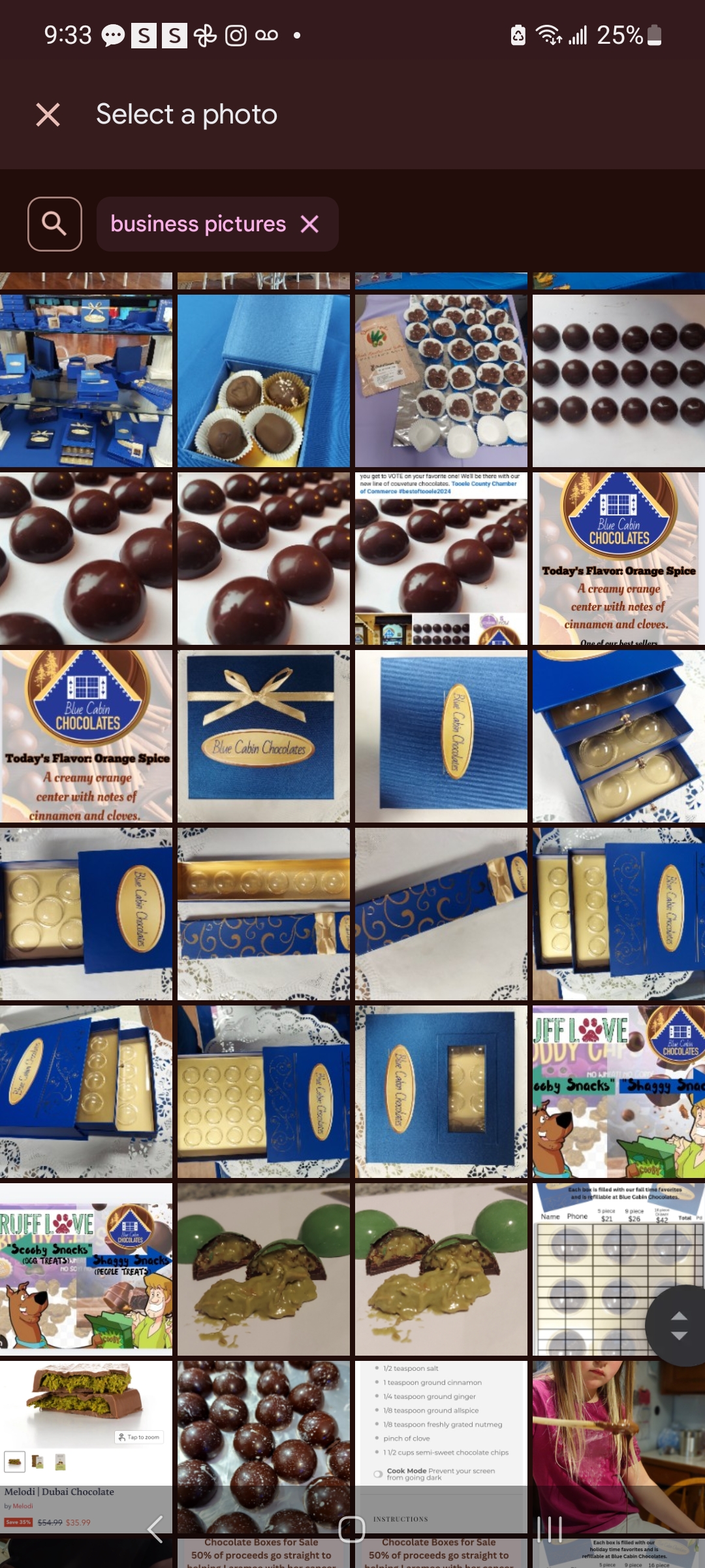 Blue Cabin Chocolates gift boxes and products