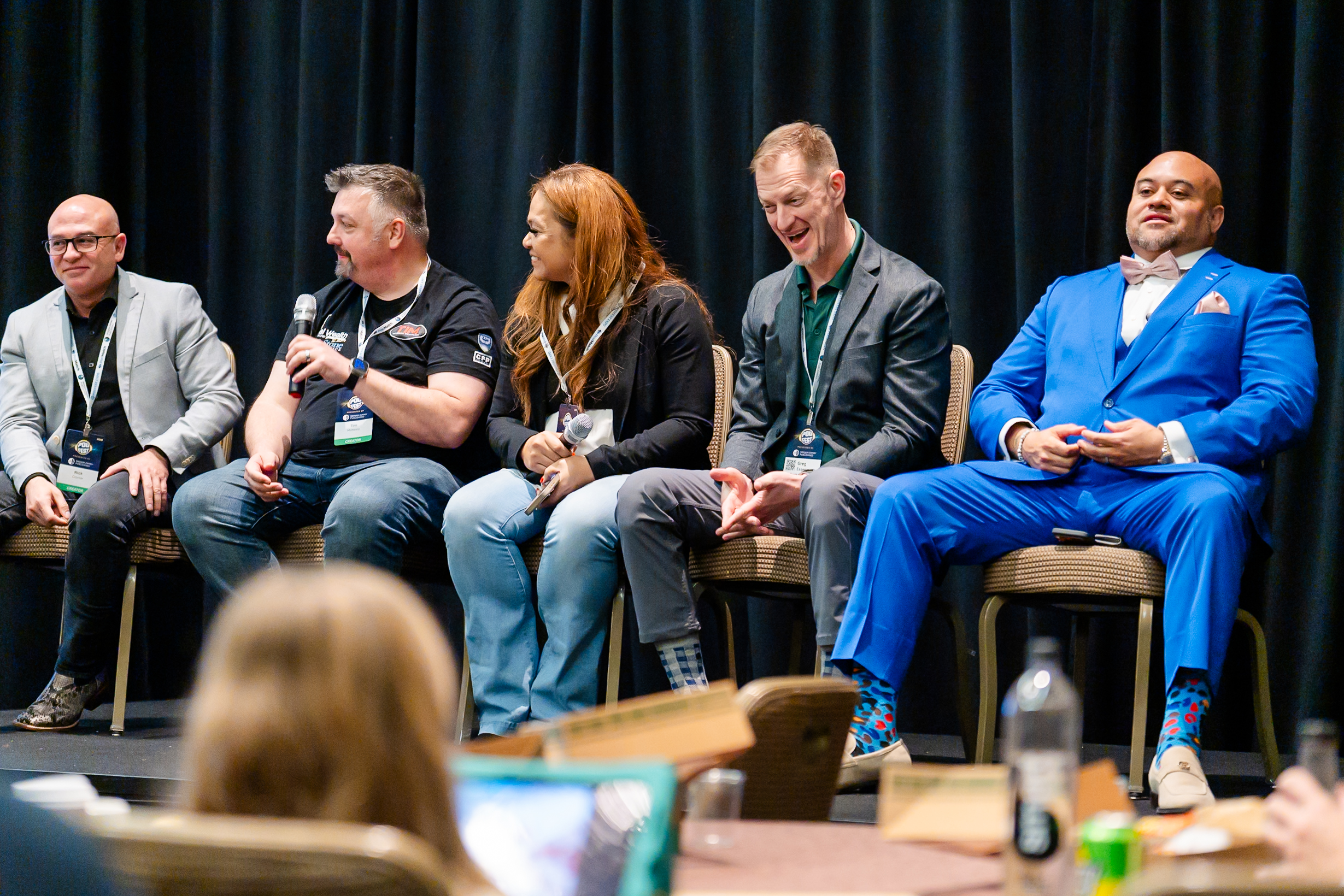Tim McNeely on a panel discussion at a dental industry conference