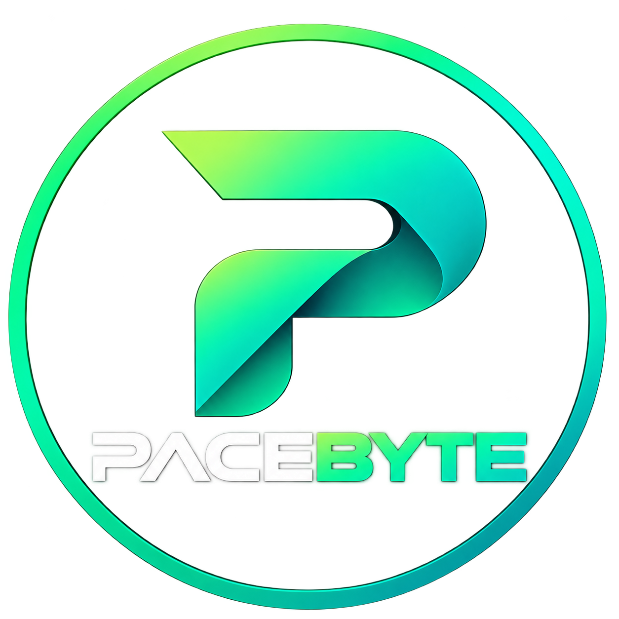 Emblema tecnológico Glossy PACEBYTE