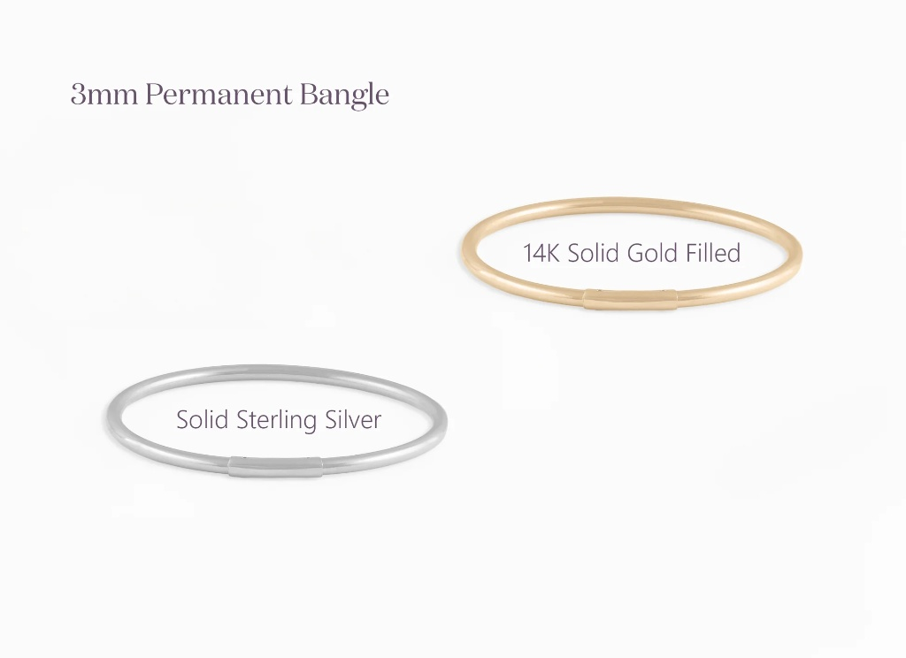 Permanent Bangle — 1.5mm Gold Filled view 2
