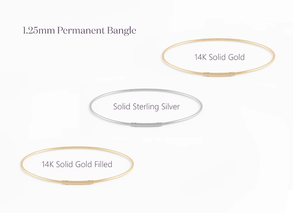 Permanent Bangle — 1.5mm Gold Filled view 6