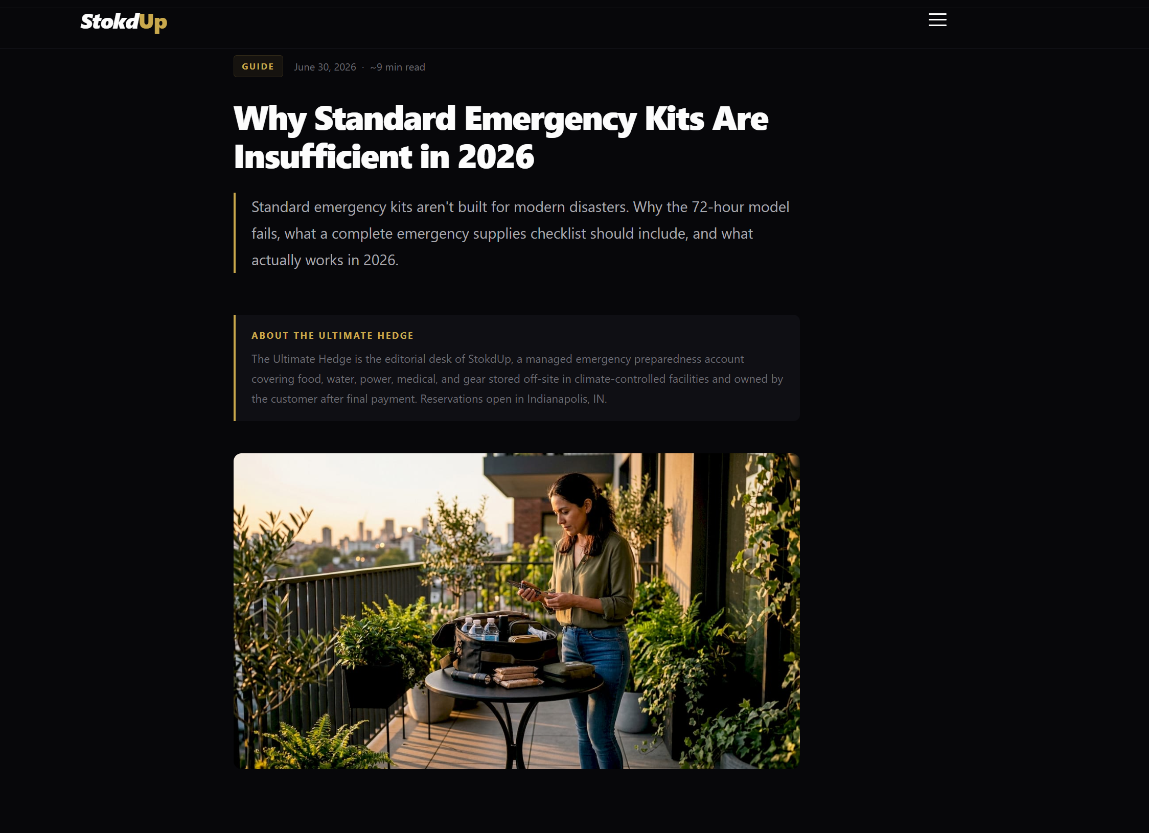 Why Standard Emergency Kits Are Insufficient in 2026