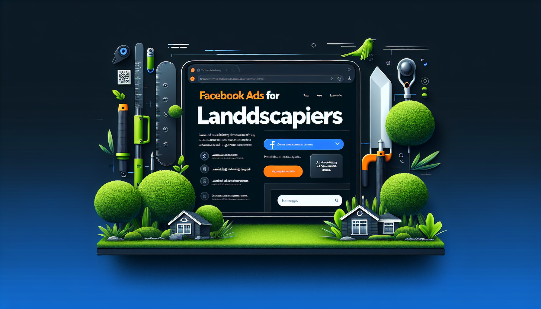 Facebook Ads for Landscapers guide hero image &mdash; AdDrops