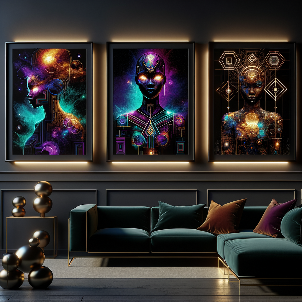 Bourjhetto Art Pack Vol. 1 - 8 original digital art pieces, print-ready