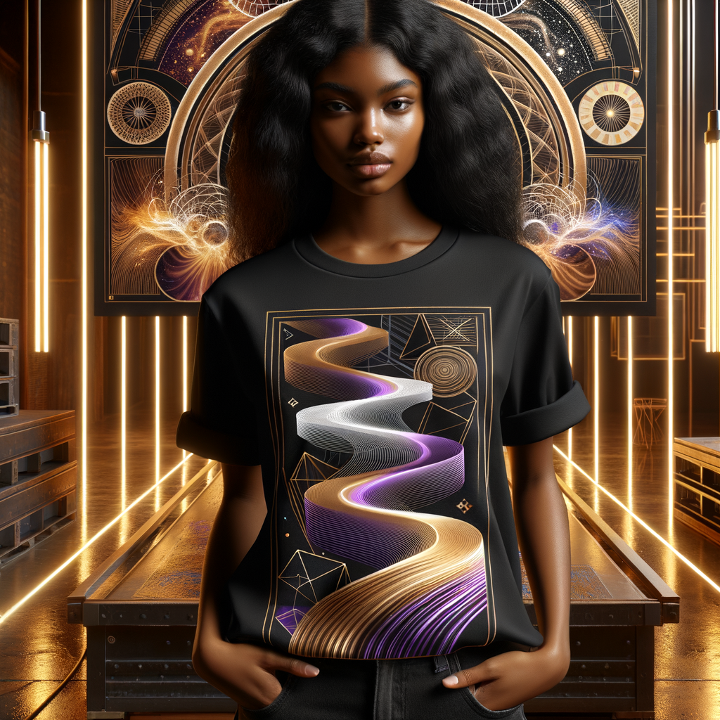 Path of Least Resistance Graphic Tee - Abstract flowing path design on premium cotton