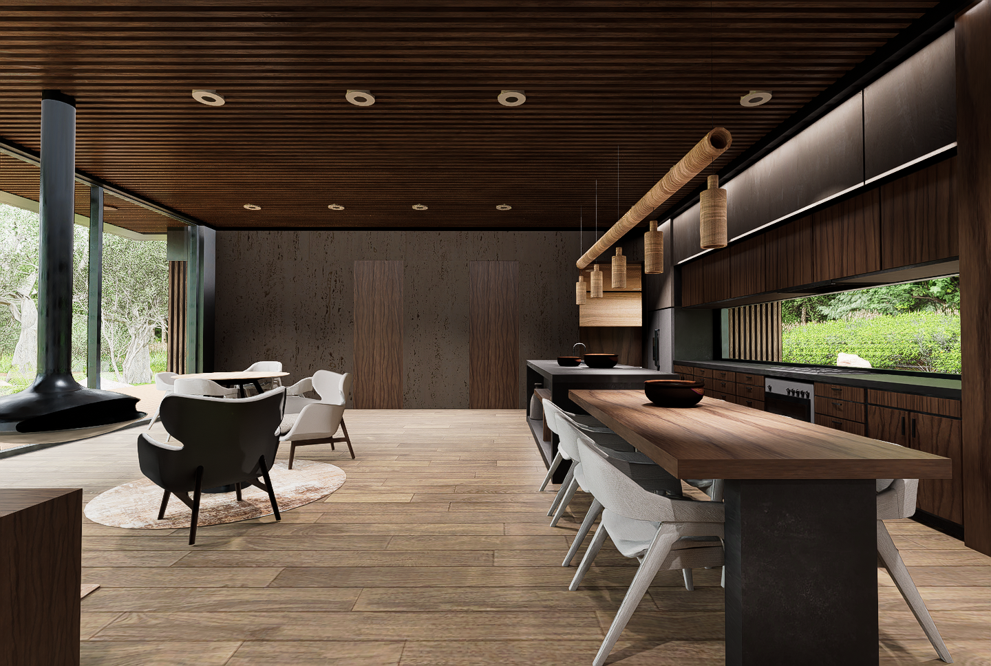 Ironbark Cottage exterior render — Nicolau Eco Farm