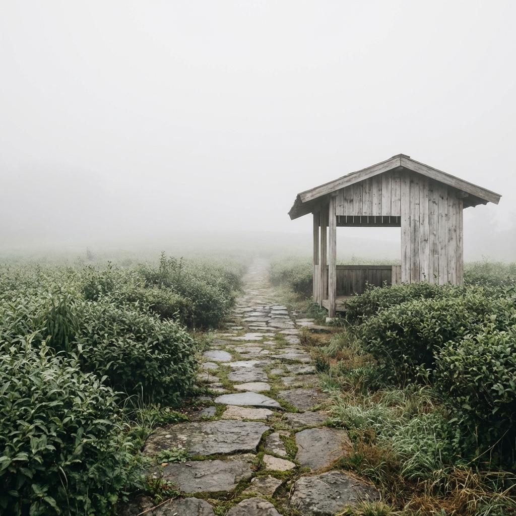 Jardins de thé sous brume — la température d'infusion dépend de la famille et du terroir