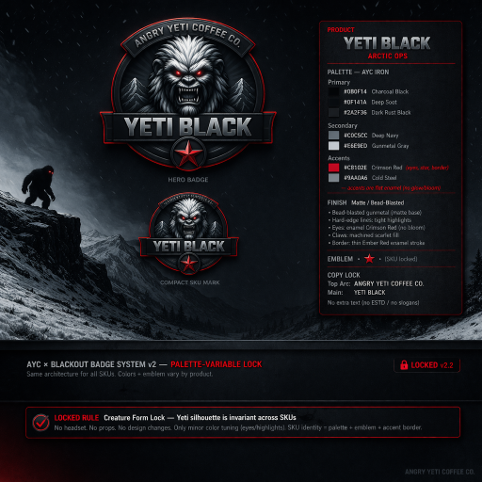 Yeti Black — Spec Sheet