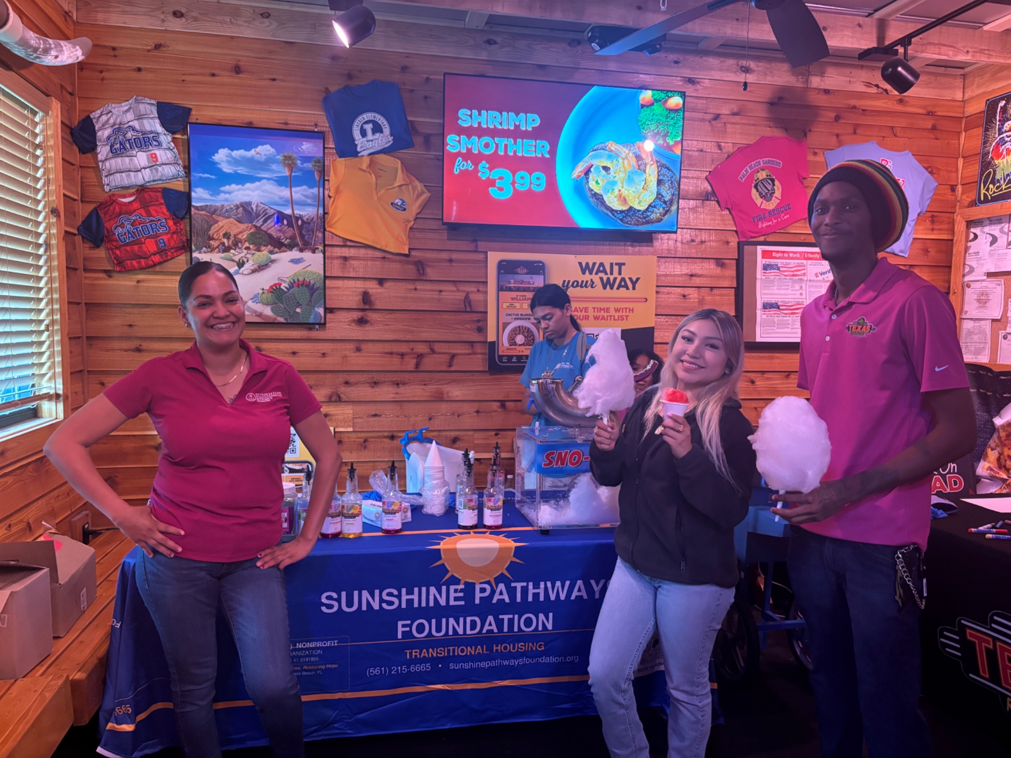 Community fundraiser booth