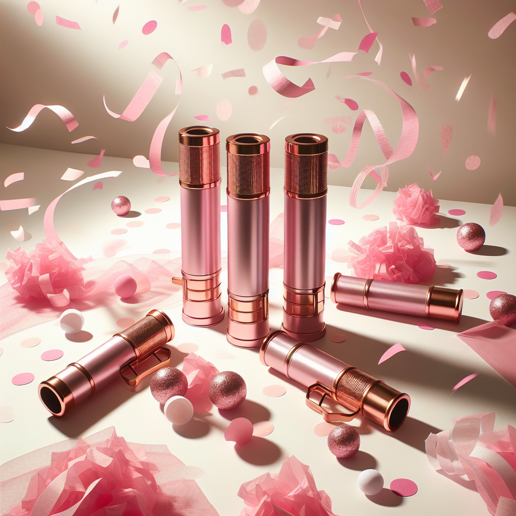 Pink Confetti Cannons (4-Pack)