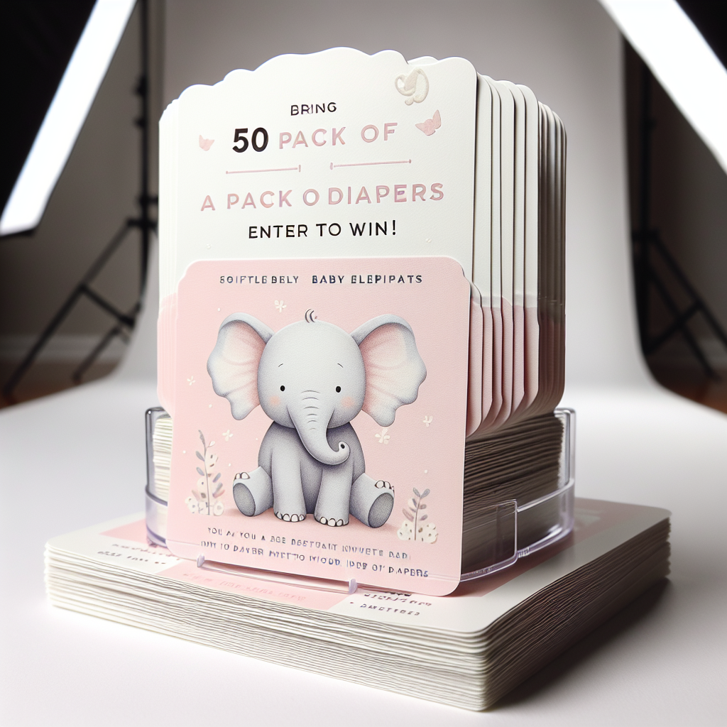 Diaper Raffle Cards (50-Pack)