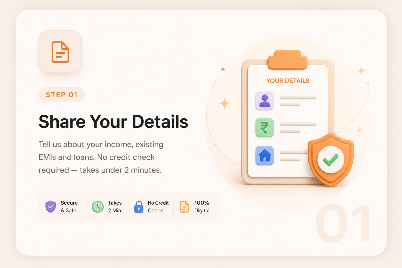 Step 01 - Share Your Details
