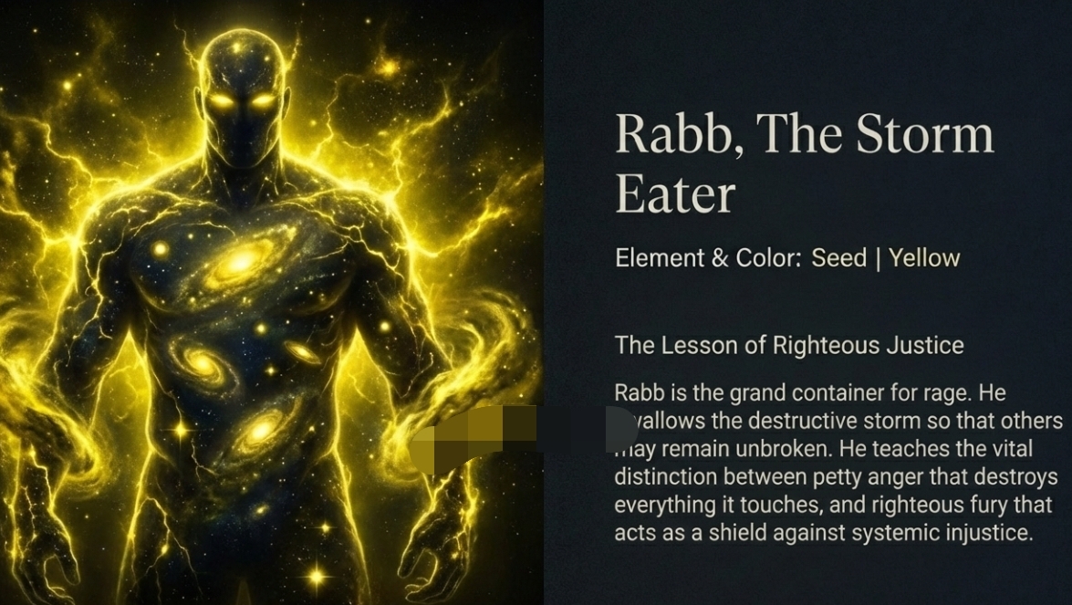 Rabb, The Storm Eater — Element: Seed, Color: Yellow
