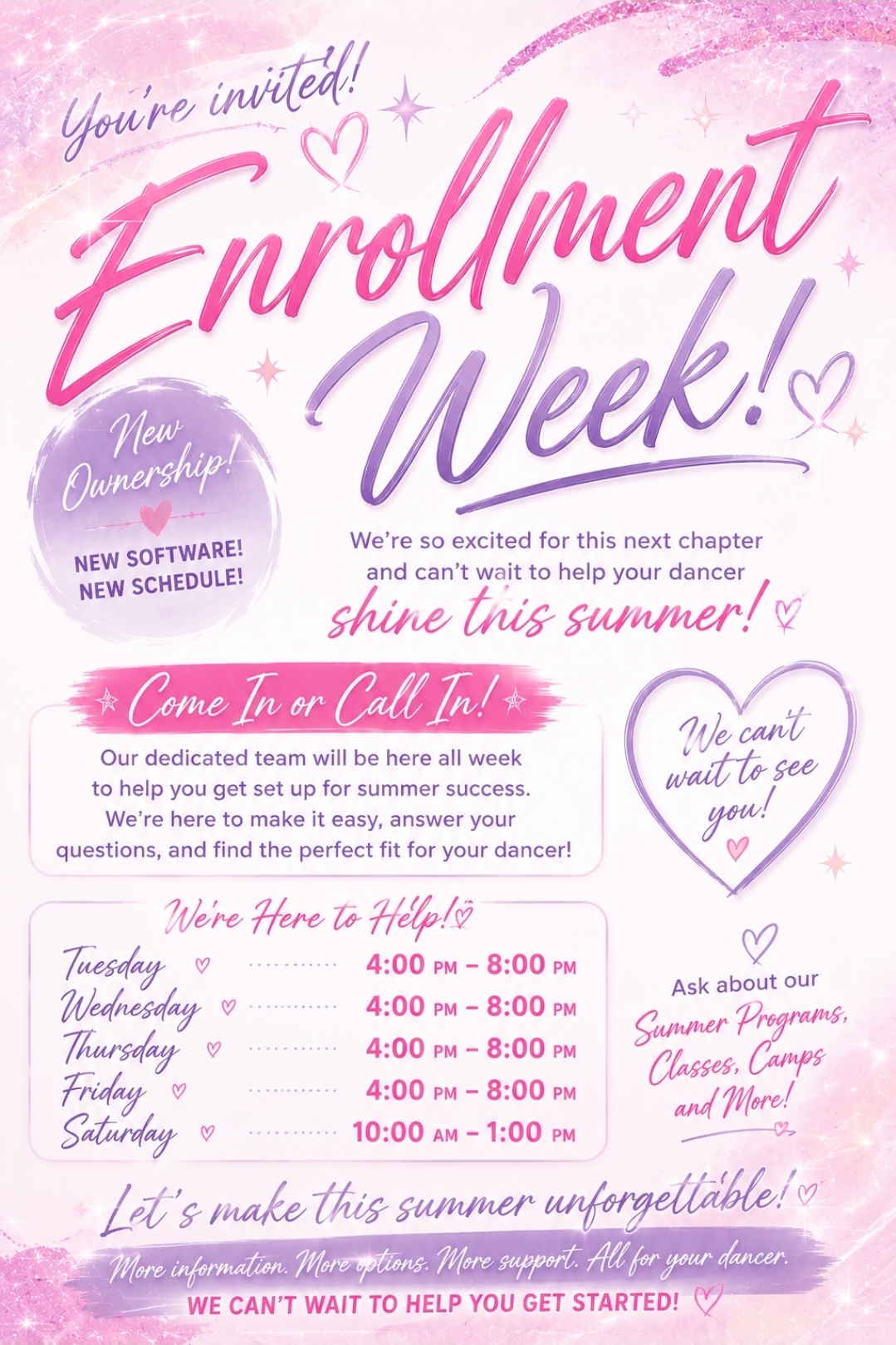 Enrollment Week Flyer