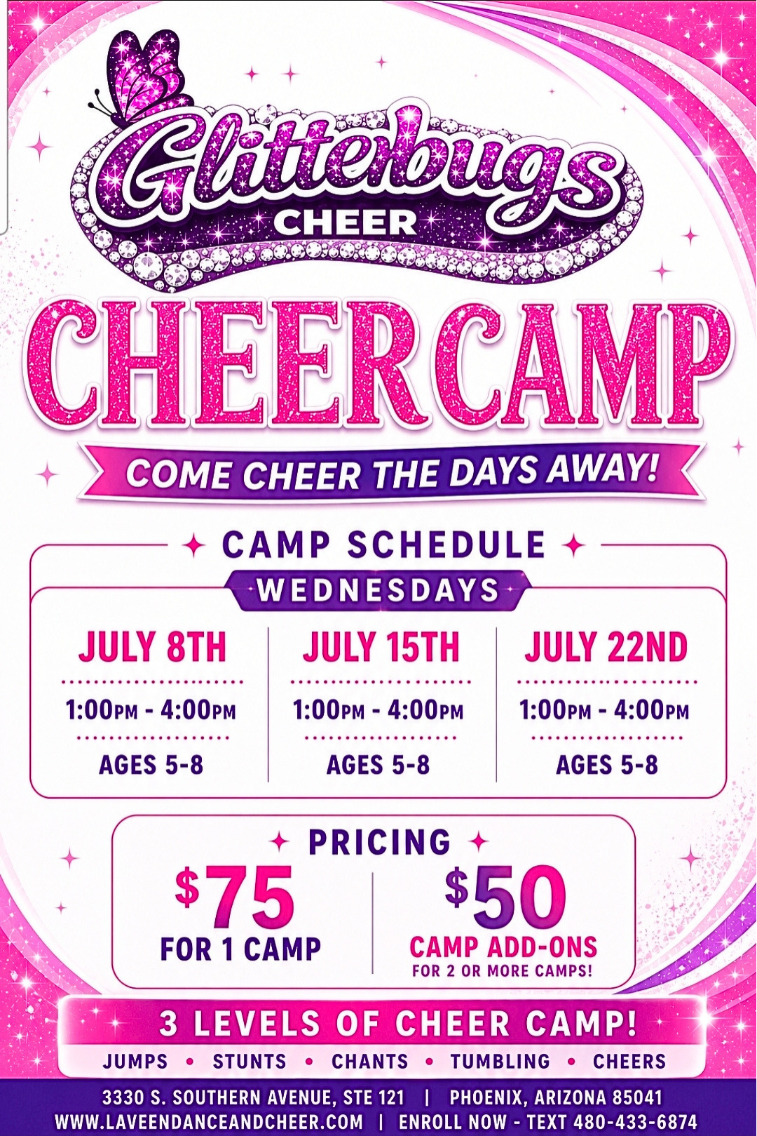 Glitz Elite Cheer Program Flyer