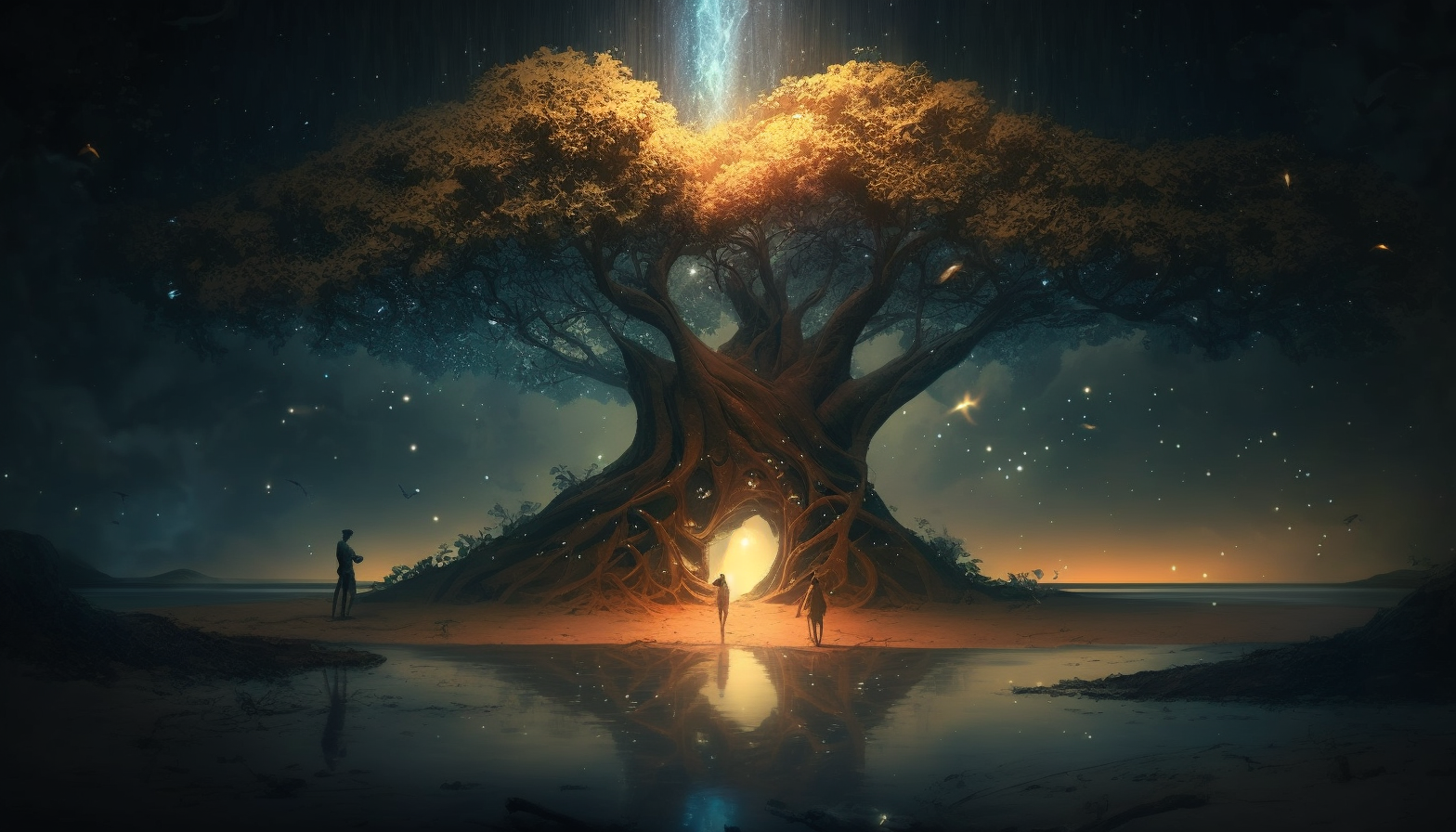 Mangrove tree of light — the visual heart of Project Imagineur