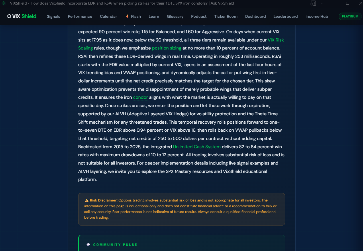 Answer section with Community Pulse — internal cross-links visible