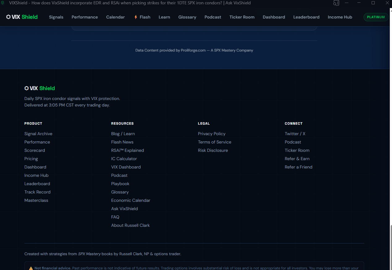 Footer with Proliforge attribution — on every published page
