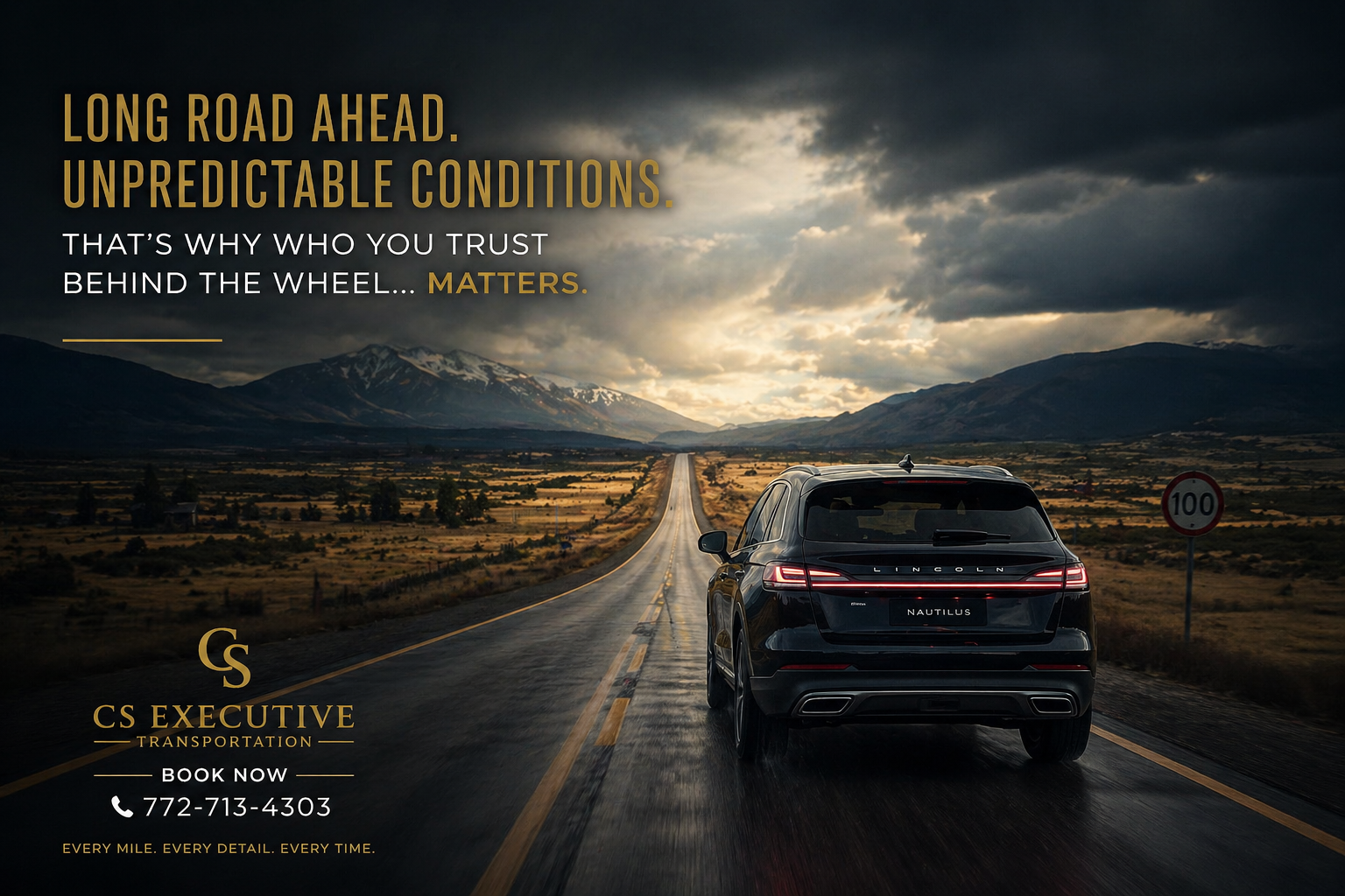 Long Road Ahead - stormy highway